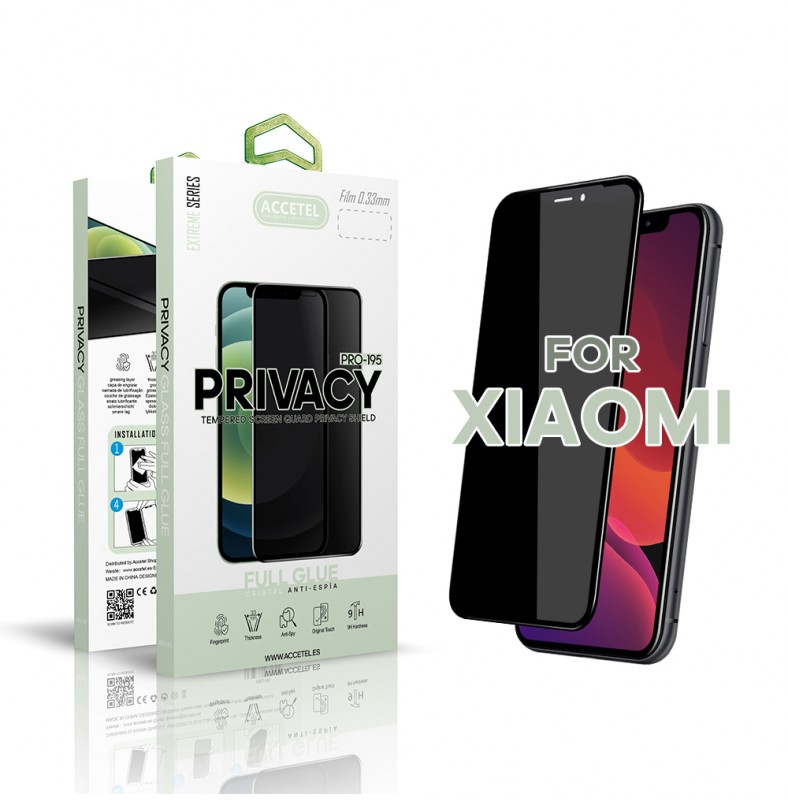 Protector Cristal Privacidad Anti-Espía - Xiaomi Redmi Note 10 5G Negro