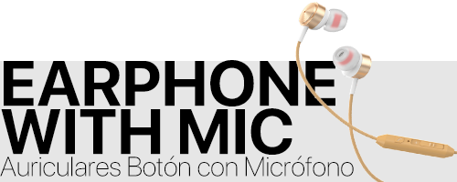 Auriculares Botón con Micrófono